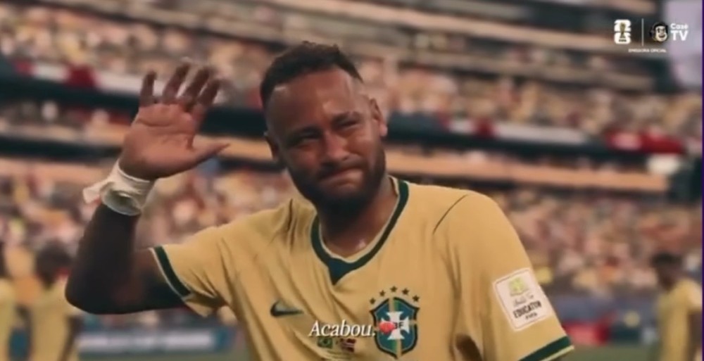 Neymar não segura o choro e se despede da Seleção Brasileira após eliminação