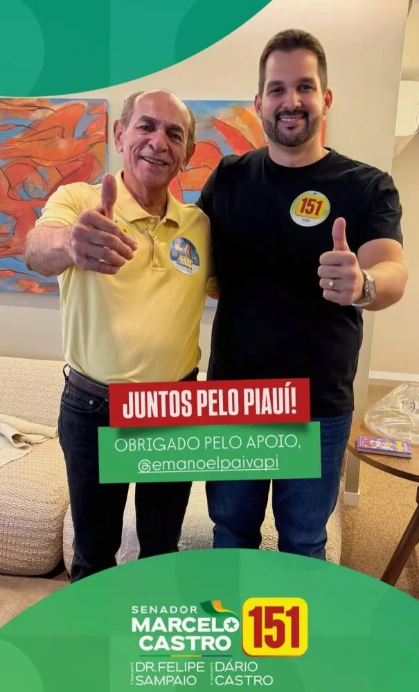 Emanuel Paiva apoia Marcelo Castro em campanha no Piauí