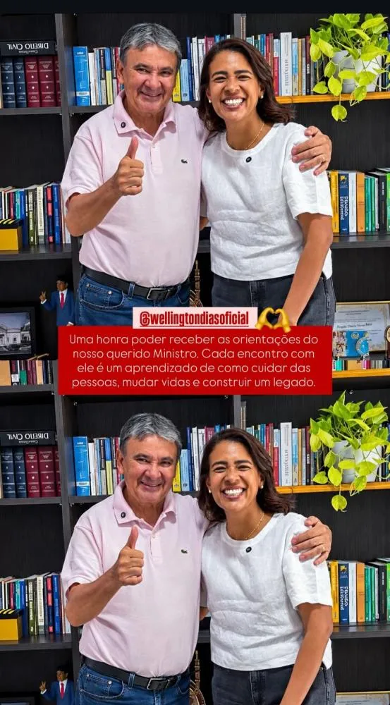 Camila Barbosa recebe orientações do Ministro Wellington Dias