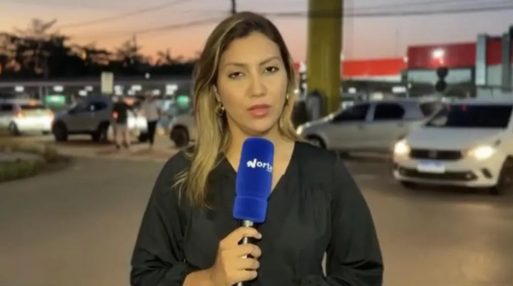 Repórter leva susto ao presenciar batida de trânsito durante gravação em RO